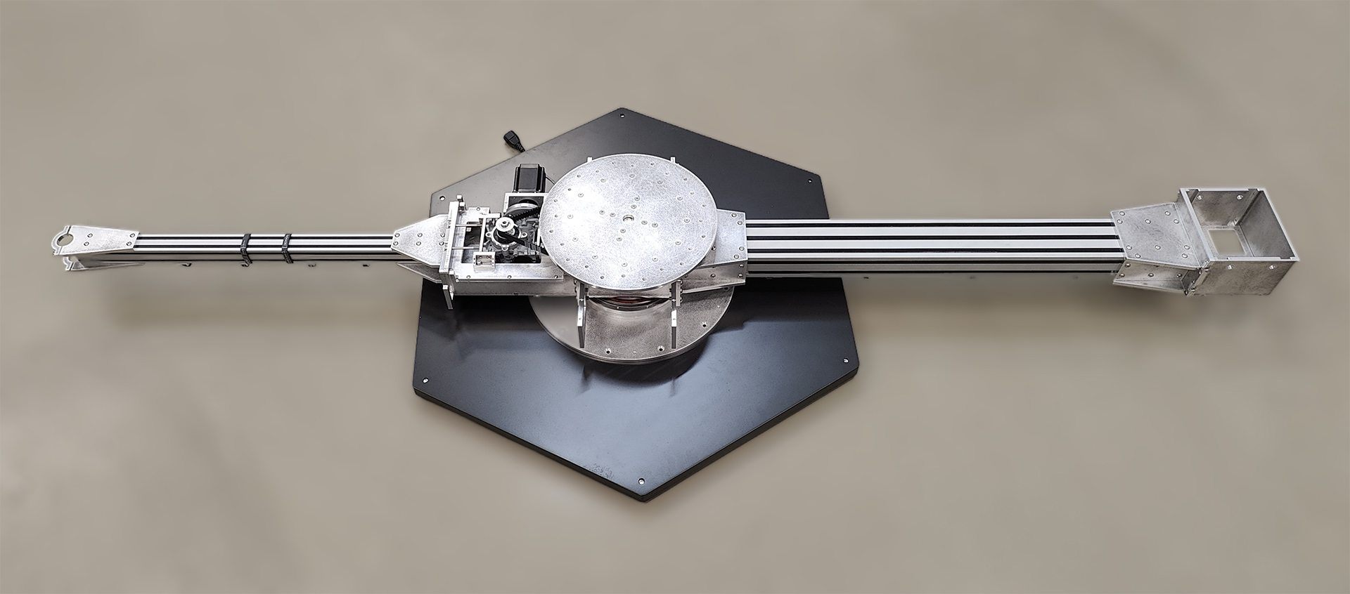 Base with beams installed