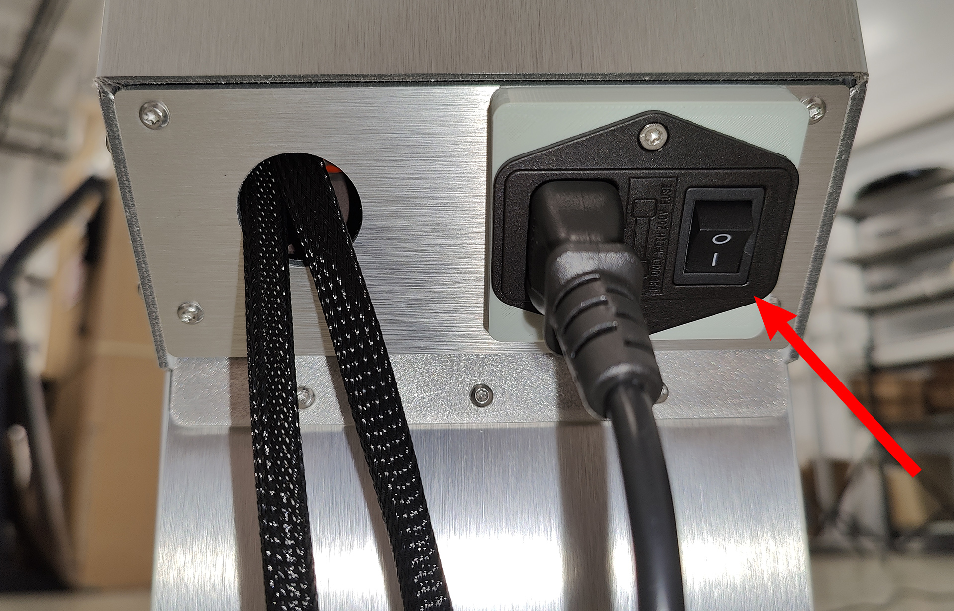 Turning on the control unit power