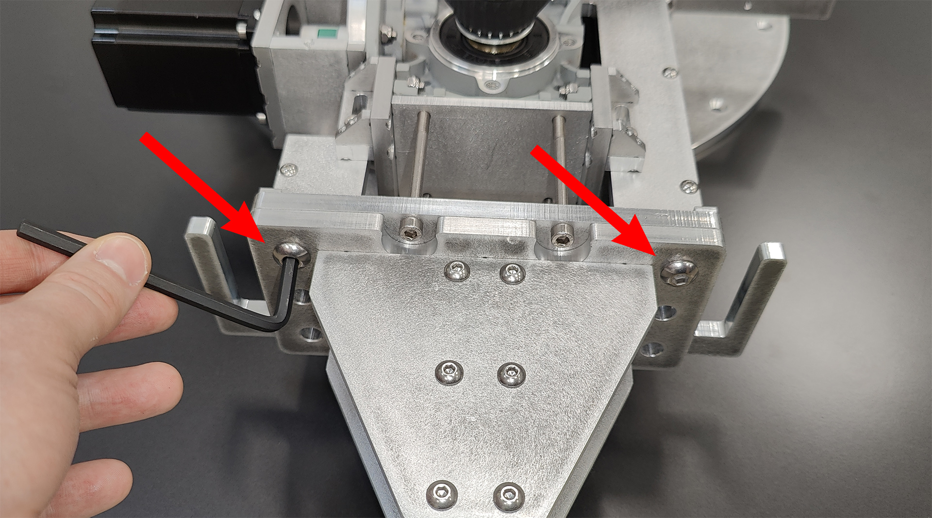 Laptop stand beam attachment