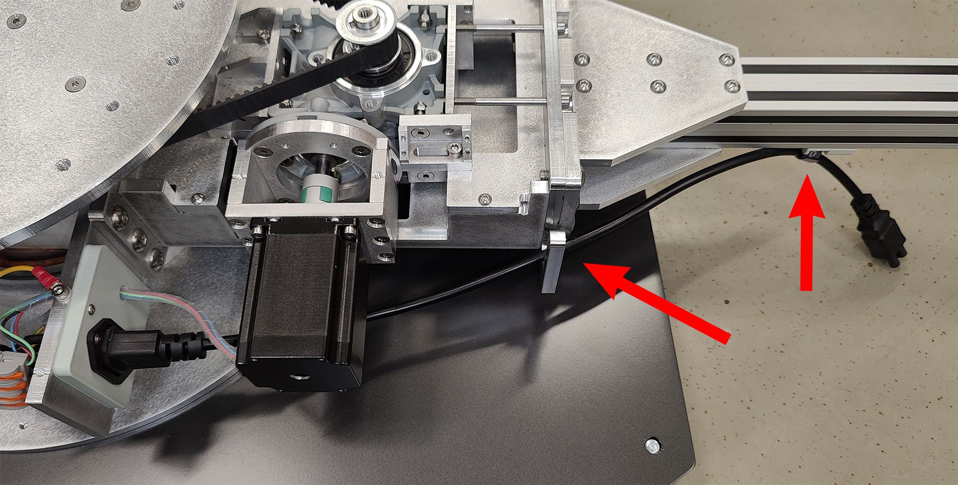 Securing the cable for the laptop power supply