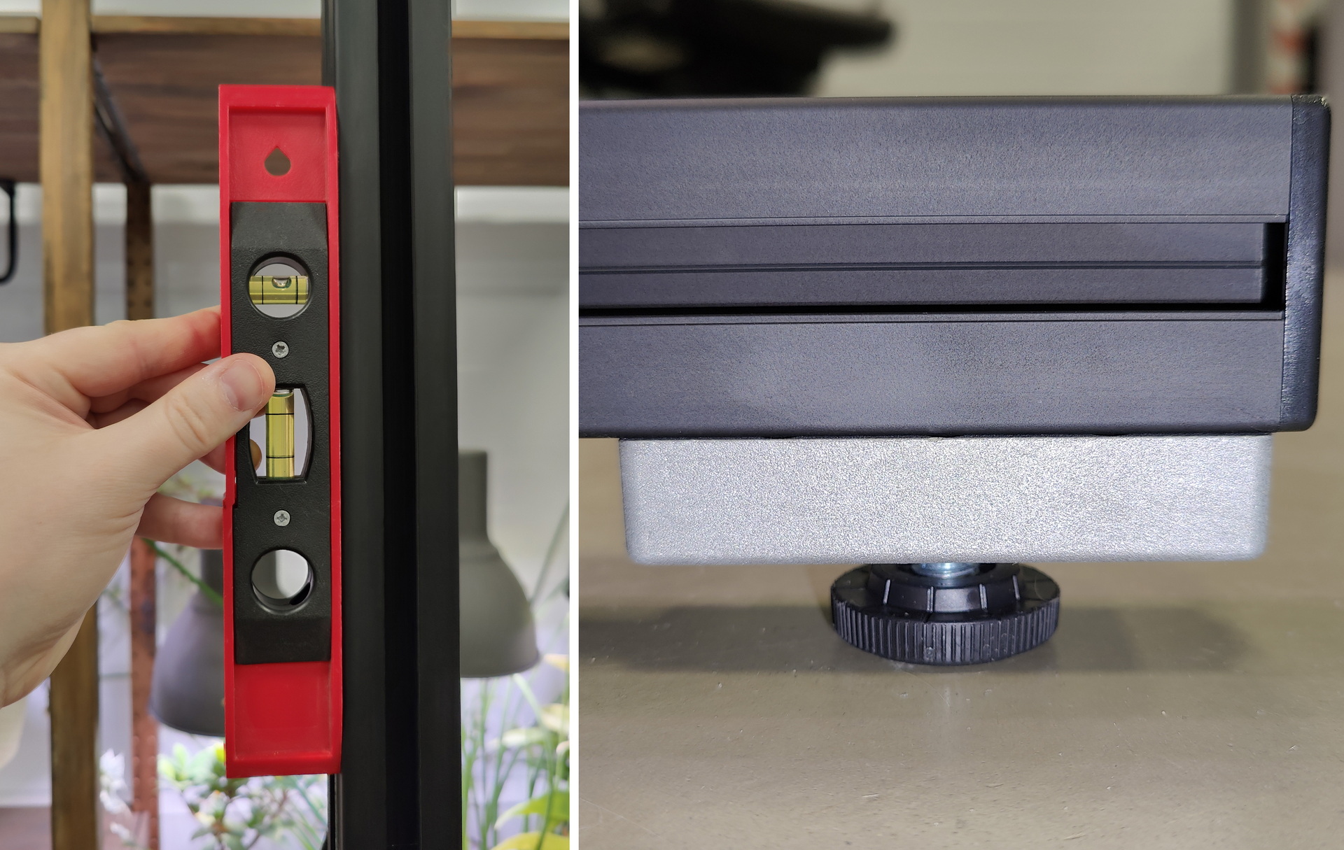 Регулировка ножек стойки