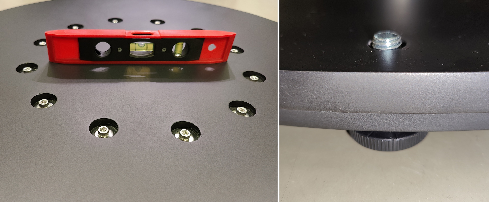 Регулировка ножек поворотного стола