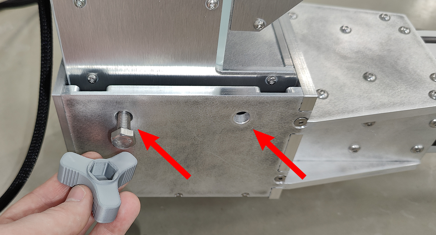 Установка колонны 3D-сканера