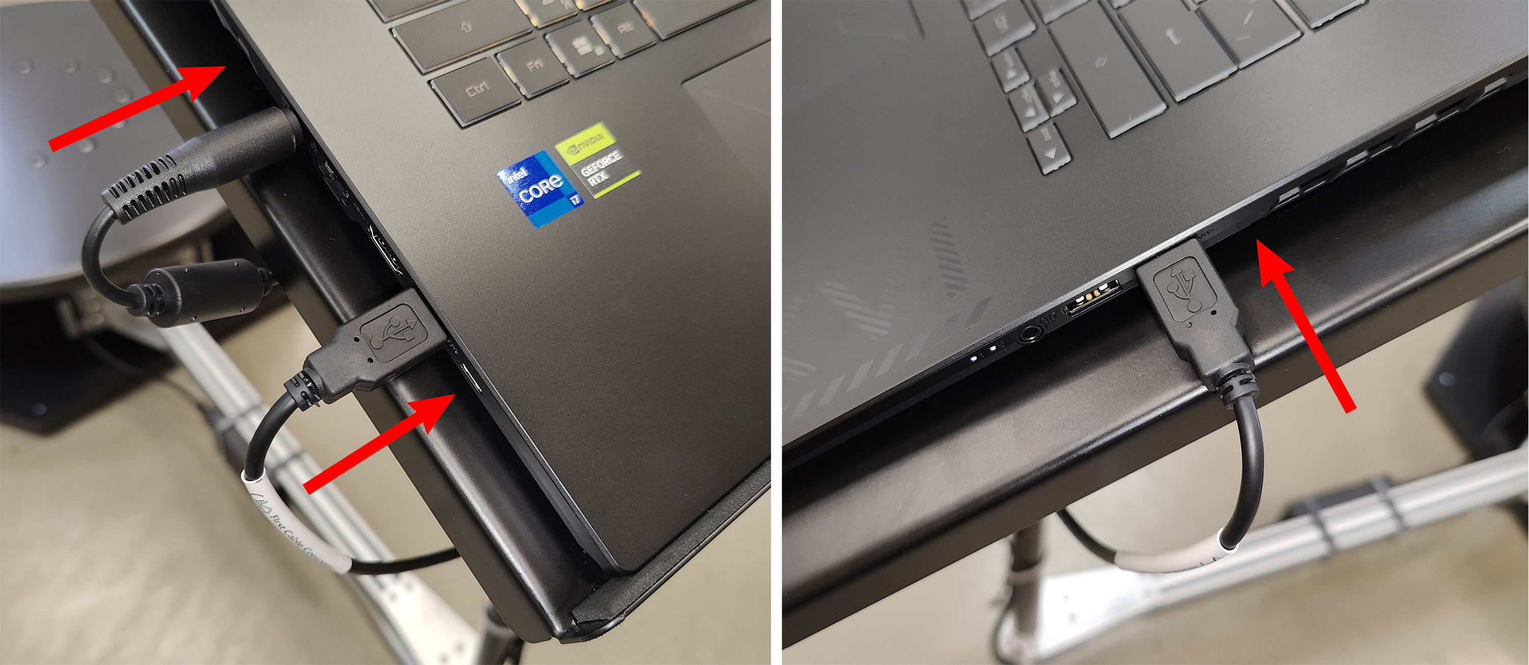 Подключение ноутбука